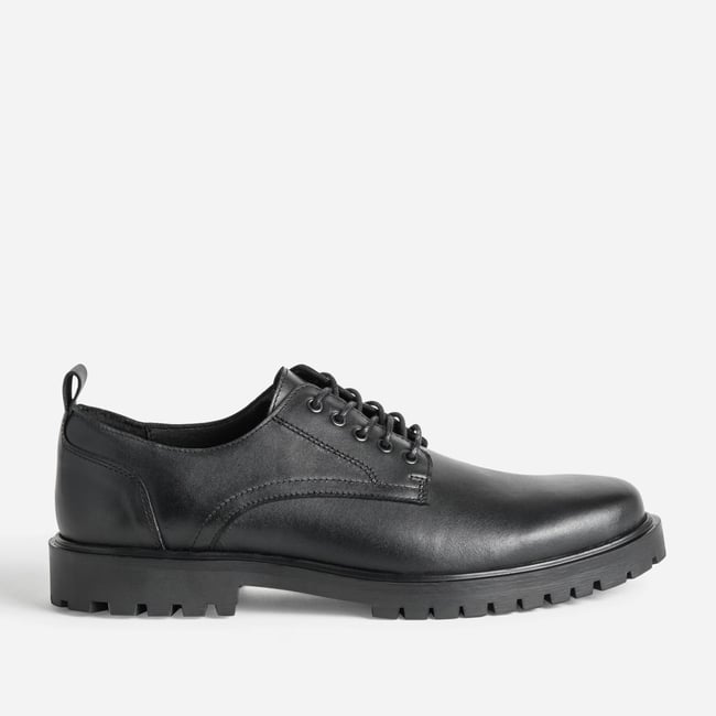 Derby en cuir FIRMIN noir <span itemprop=