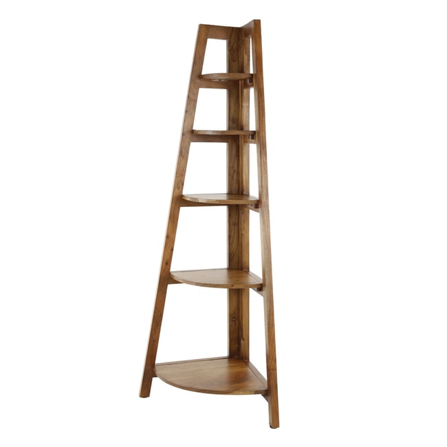 étagère d'angle pliable en bois - ALPAGA Couleur marron <span itemprop=