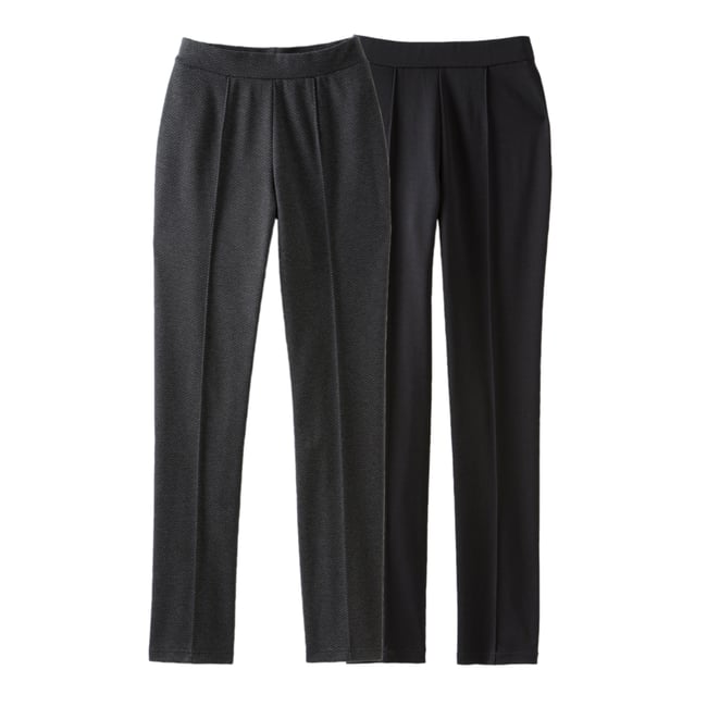 Pantalons maille milano - Lot de 2 - DAMART