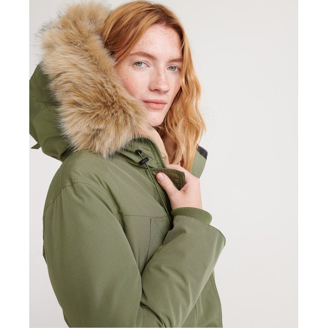 Parka en duvet Rookie vert olive kaki <span itemprop=