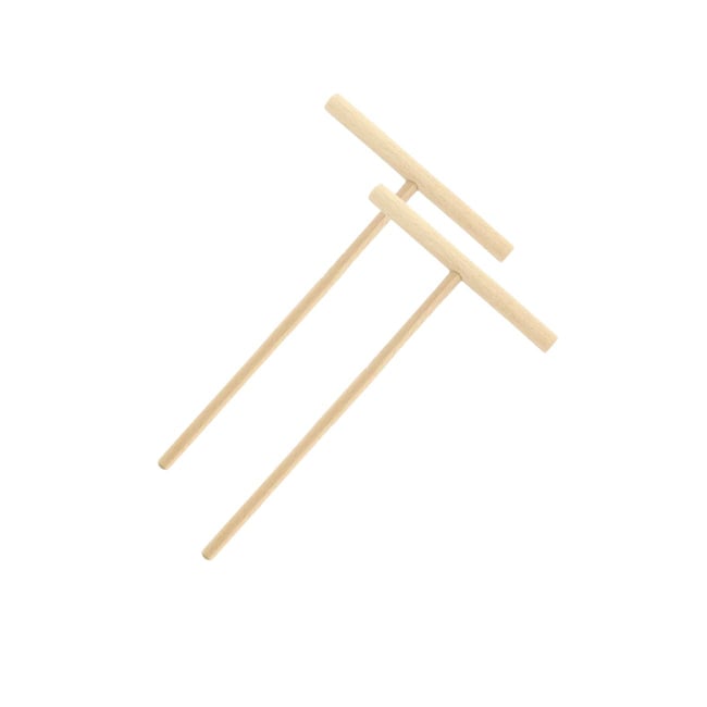 Ensemble de 2 Râteaux à crêpes 20 cm WOOD EDITION bois <span itemprop=