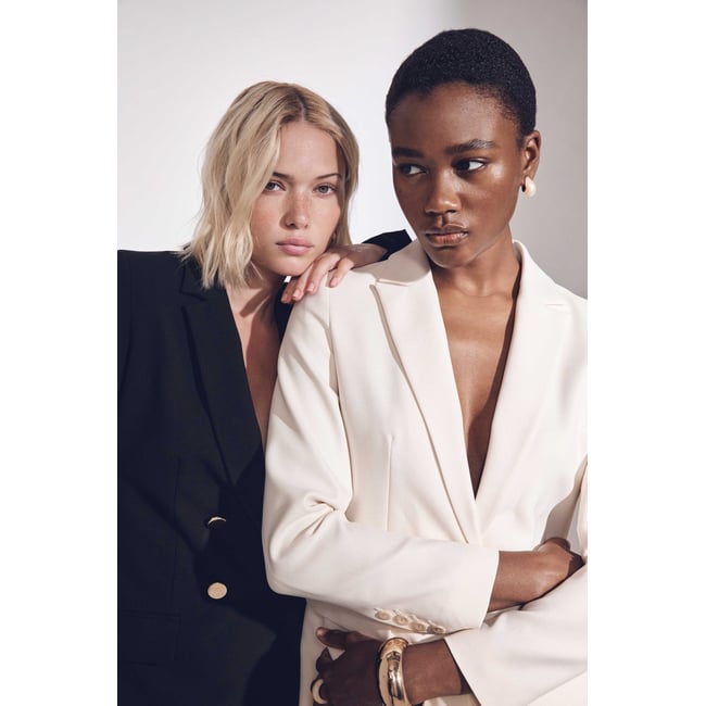 Veste de tailleur SIMONE B creme <span itemprop=