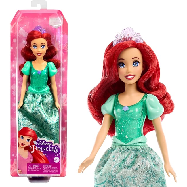 Disney poupée Ariel articulée avec tenue Scintillante et accessoires - MATTEL