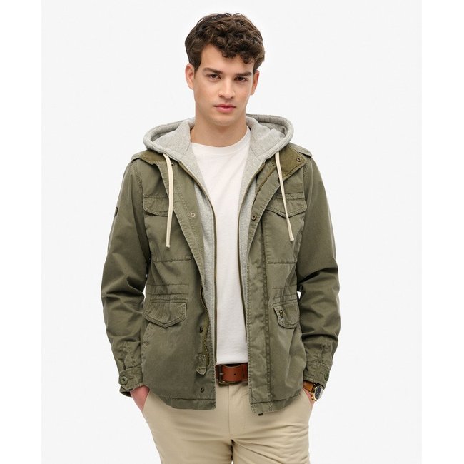 Veste à capuche Rookie Field vert olive poudré <span itemprop=