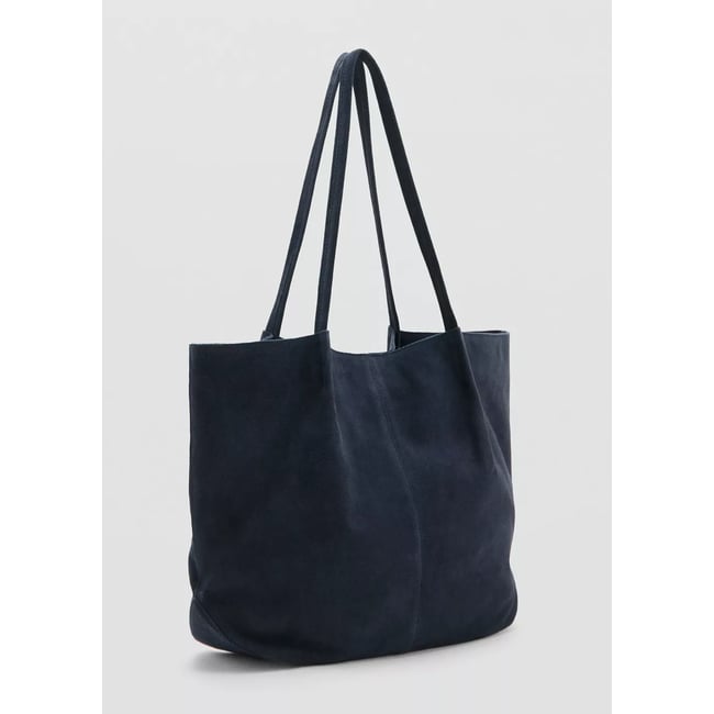 Sac cabas cuir suédé - MANGO