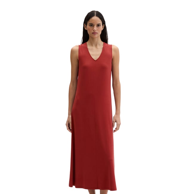 Robe en jersey à col en V shaped en LENZING™ ECOVERO™ - MARC O'POLO