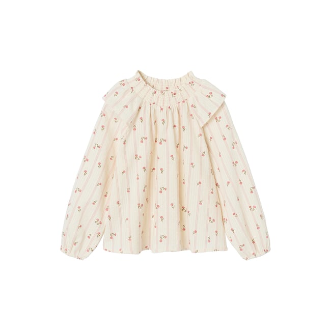 Blouse manches longues écru <span itemprop=