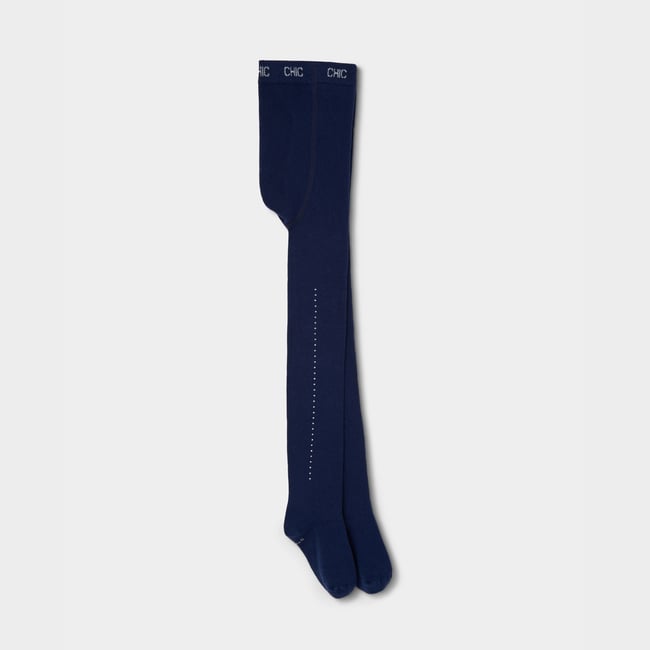 Collant fille avec perles bleu <span itemprop=