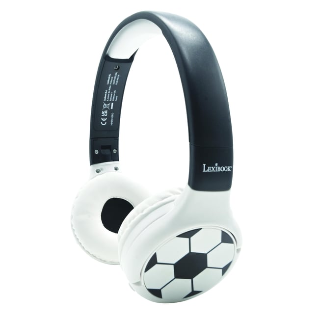 Casque 2 en 1 Bluetooth® et Filaire confortable et pliable Football noir <span itemprop=