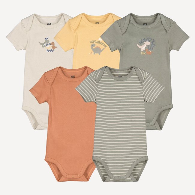 Lot de 5 bodies manches courtes assortis <span itemprop=