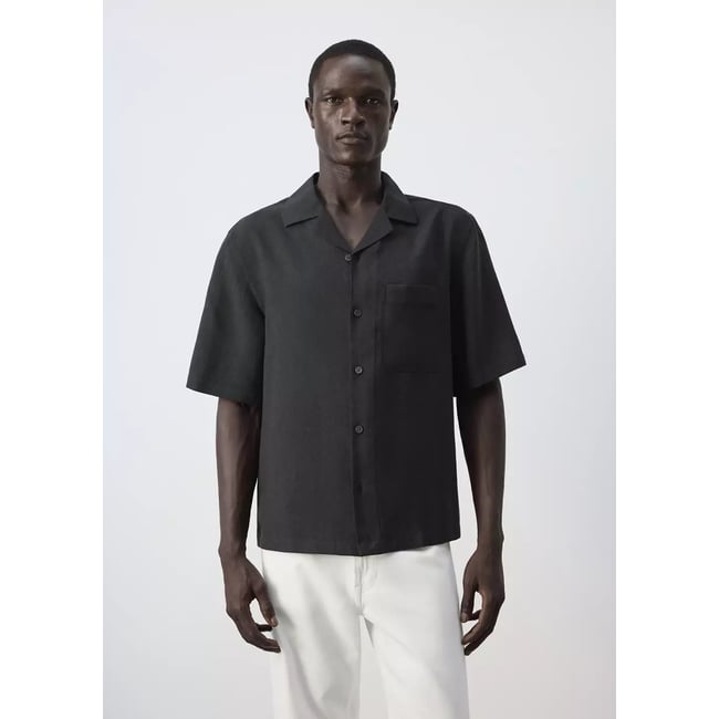Chemise en mélange de modal avec poche - MANGO MAN