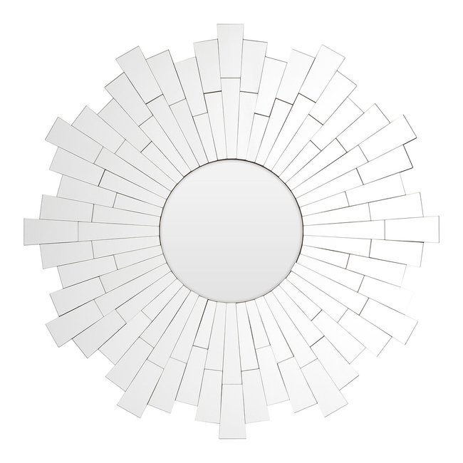 50cm Flared Circle Wall Mirror, silver-coloured, SO'HOME