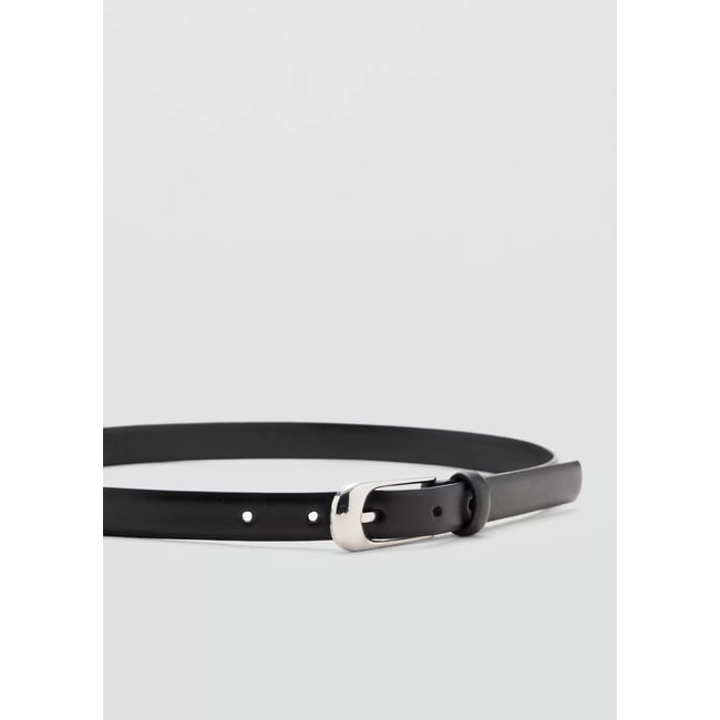 Ceinture cuir boucle noir <span itemprop=