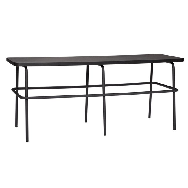Banc Design Métal Bois Couleur noir <span itemprop=