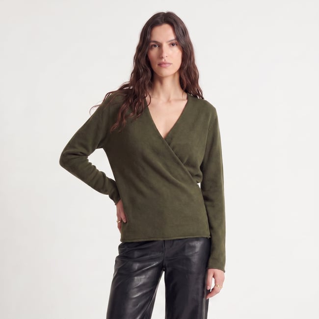 Pull cache-cœur col en V manches longues CIANA - ARTLOVE