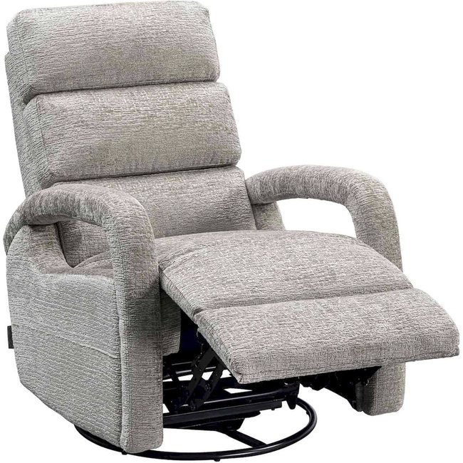 Fauteuil relax pivotant Denvi confort Couleur gris clair élégant <span itemprop=