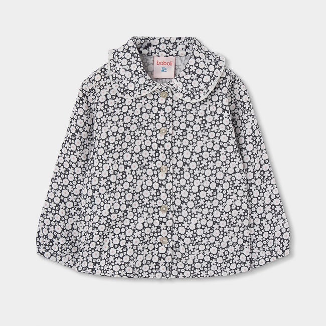 Blouse fille imprimé fleurs multicolore <span itemprop=