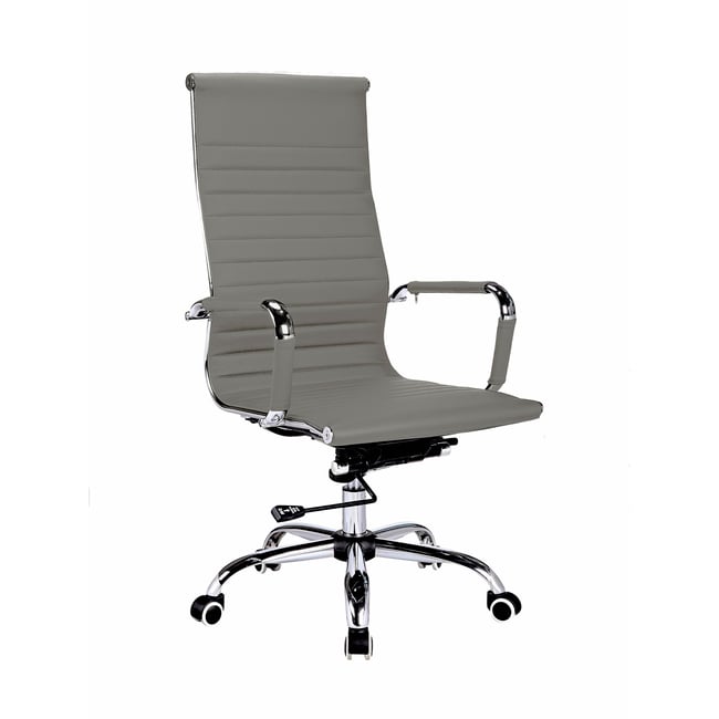 Fauteuil de bureau en simili polyuréthane, EXECUTIVE Couleur gris <span itemprop=