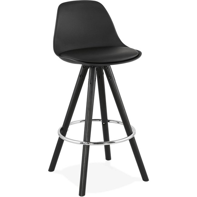 Tabouret de bar chic en simili-cuir, Supro Couleur noir <span itemprop=