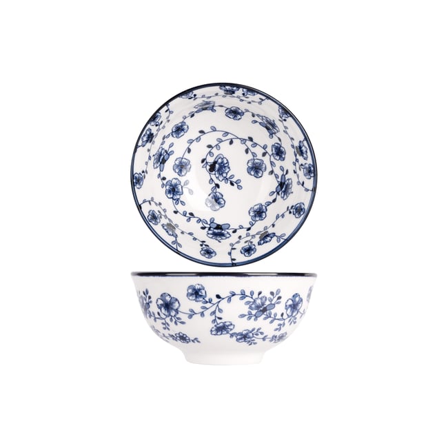 Lot de 4 Bols en porcelaine, FLOR AZUL Couleur décoré <span itemprop=