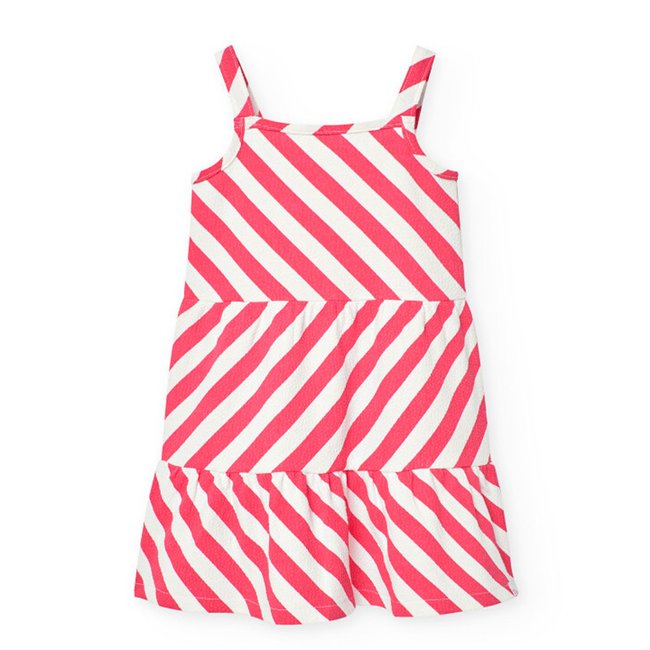 Robe à rayures rose <span itemprop=
