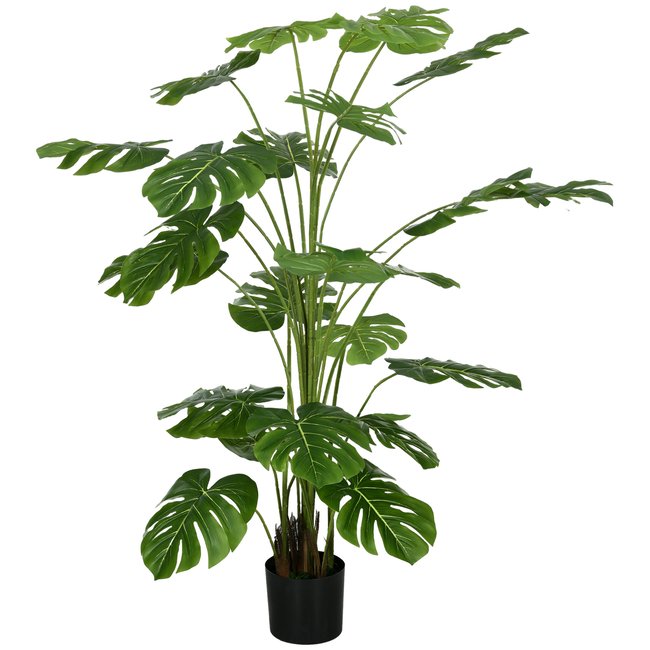 Plante artificielle Monstera H. 180 cm feuilles de tortue réalistes pot inclus Couleur vert <span itemprop=