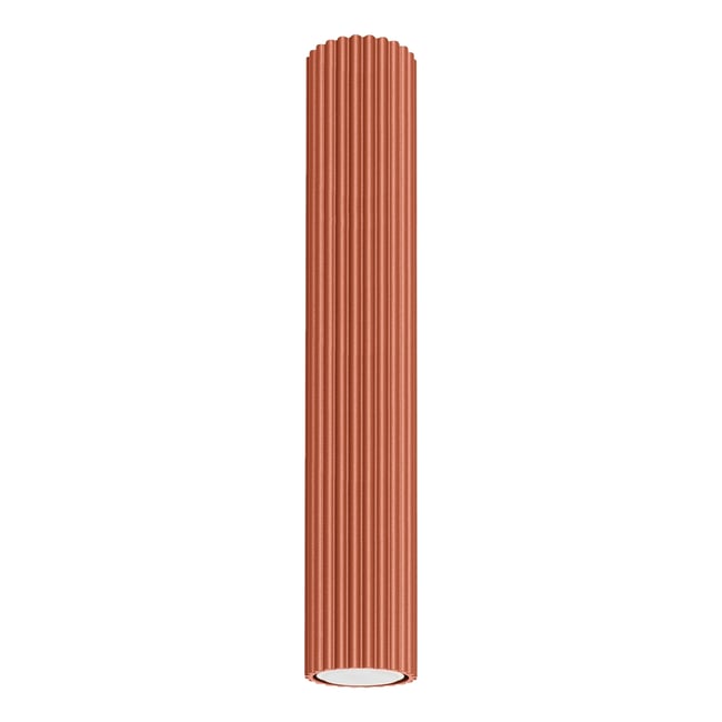 Plafonnier Aluminium Ocre Rouge GU10 1 Karbon 40 Couleur rouge <span itemprop=