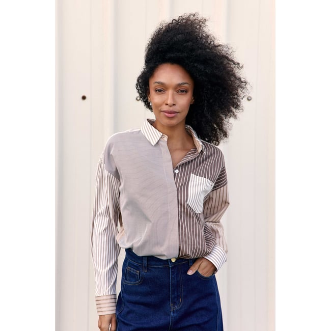 CHEMISE imprimé rayures, marinière CELINE 13-patch <span itemprop=