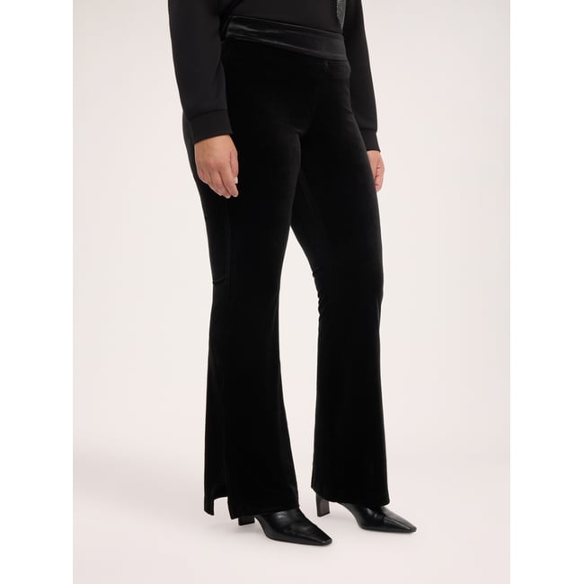 Pantalon évasé noir <span itemprop=