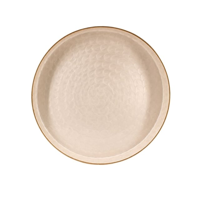 Plateau en métal doré aspect nacré 46cm Couleur doré <span itemprop=