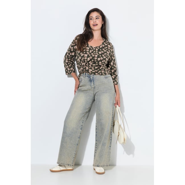 Jean Mary, jambe extra-large bleu clair <span itemprop=