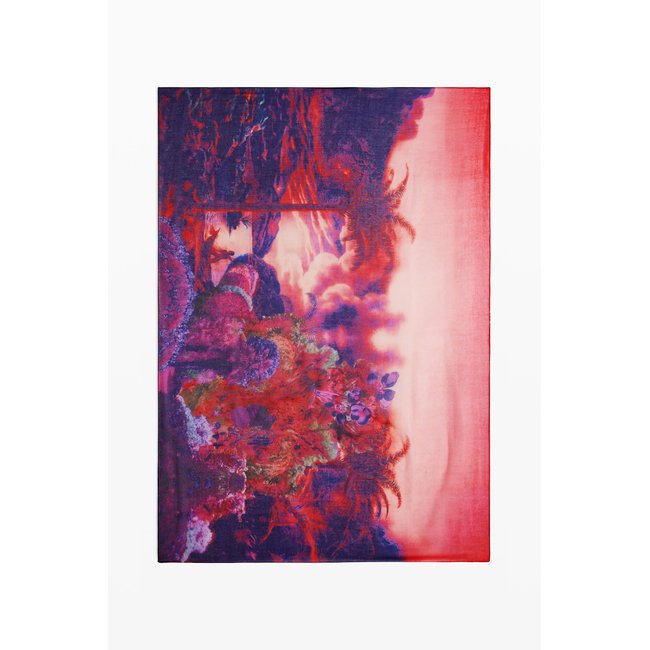 Foulard conçu par Mr. Christian Lacroix rouge <span itemprop=