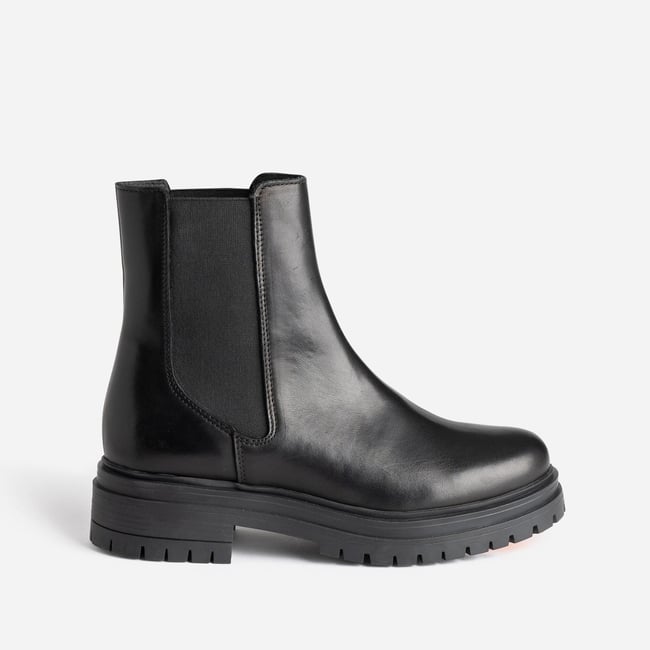 Boots en cuir DJEME noir <span itemprop=