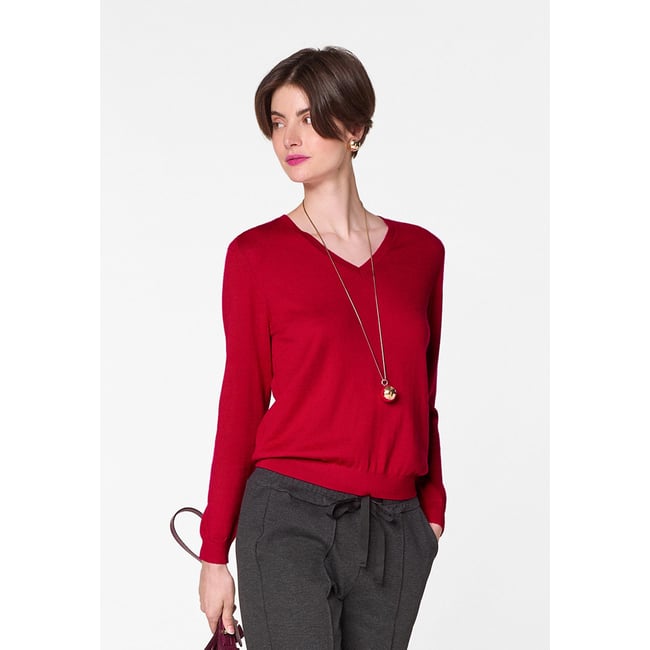 Pull col V en laine mérinos - RODIER