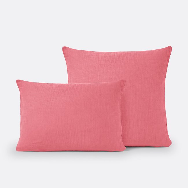 Kumla Plain Cotton Muslin Pillowcase - LA REDOUTE INTERIEURS