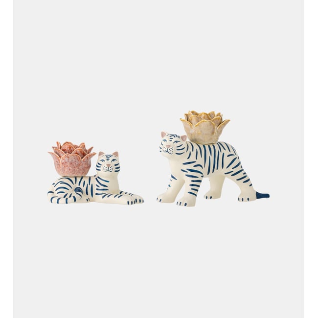 Lot De 2 Bougeoirs Couleur blanc <span itemprop=