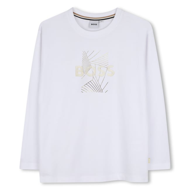 Tee-shirt manches longues blanc <span itemprop=