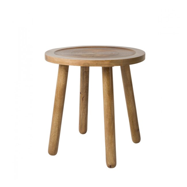 Table d'appoint ronde bois ø43cm- DENDRON Couleur naturel <span itemprop=