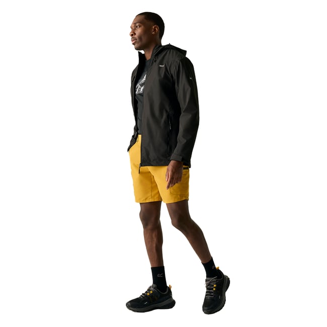 Veste imperméable à capuche CALDERDALE vert kaki / noir <span itemprop=