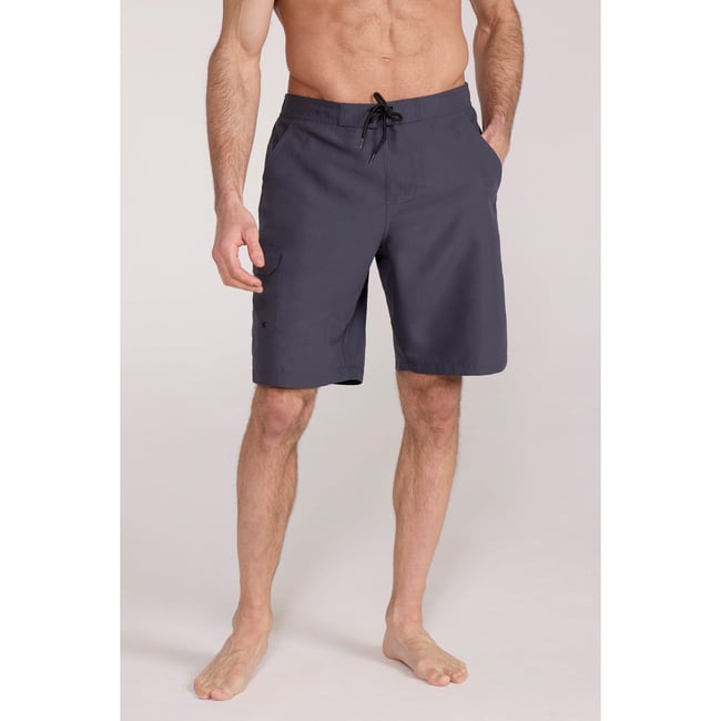 Short de bain motif/style détail contrasté OCEAN gris anthracite <span itemprop=