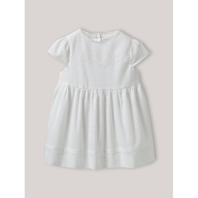 Robe brodée - Cortège Arabesque blanc casse <span itemprop=