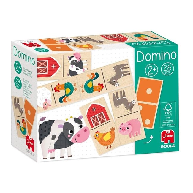 Dominos en bois Ferme beige <span itemprop=