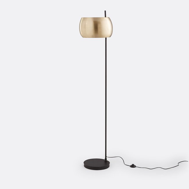 Lampadaire métal fer noir et laiton, Elori Couleur noir/laiton <span itemprop=