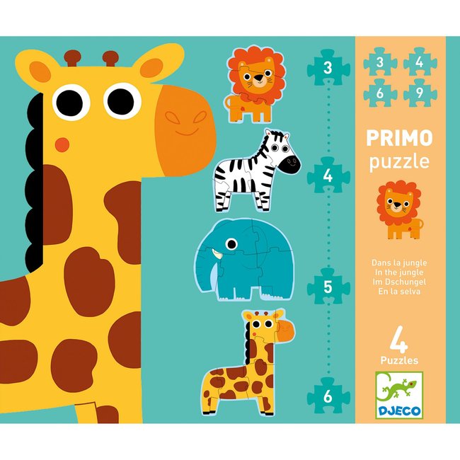 Puzzle évolutif Dans la jungle multicolore <span itemprop=
