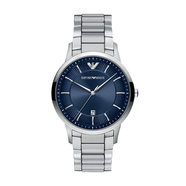 Montre Analogique  EMPORIO ARMANI argenté bleu foncé argenté <span itemprop=
