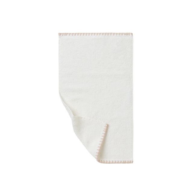 Serviette invité coton bio OPALYS ivoire <span itemprop=