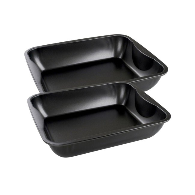 Ensemble de 2 Plats à four XXL rectangle SPÉCIAL COOKING noir <span itemprop=