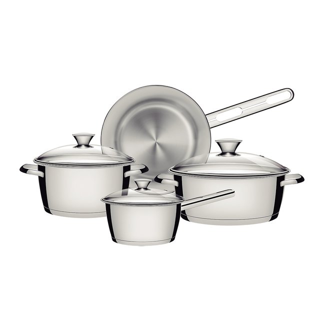 Trem de cozinha Allegra (4 peças), Tramontina inox <span itemprop=