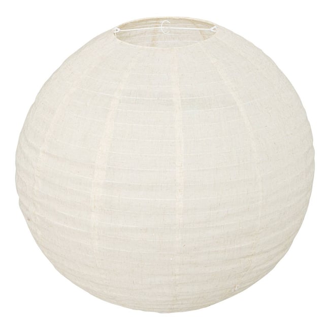 Lanterne boule en lin JORDY Couleur blanc <span itemprop=