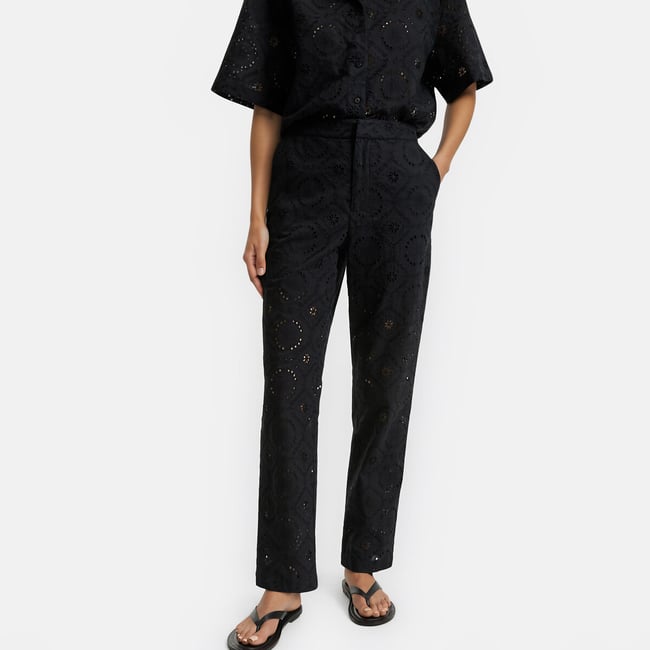 Pantalon droit en broderie anglaise - LA REDOUTE COLLECTIONS